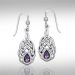 ss celtic knot earrings with amethyst stone