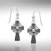 silver celtic cross earrings